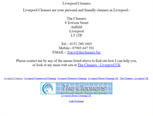Tablet Screenshot of liverpoolcleaners.com